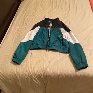 Green Windbreaker jacket